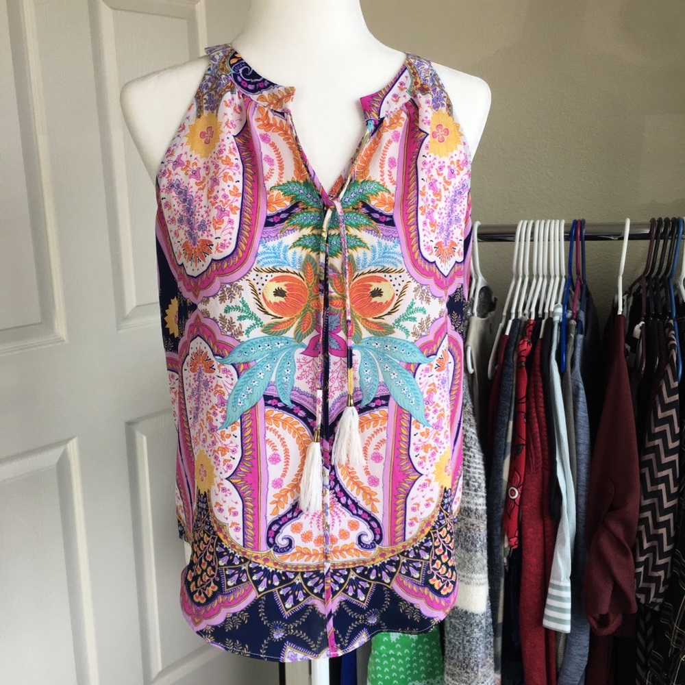 Rose + Olive | Colorful tank blouse